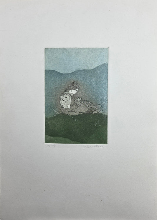 Niña con pato